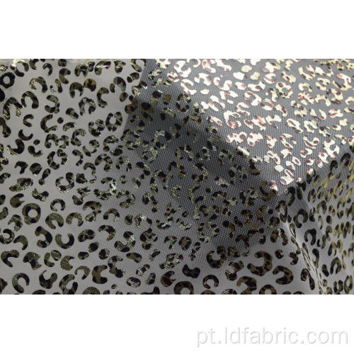 Tecido de malha 100% poliéster padrão leopardo